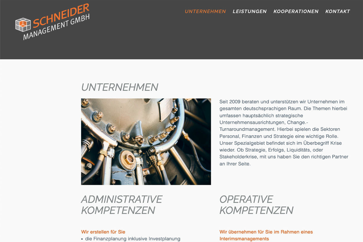 Internetseite
 Schneider-Management GmbH