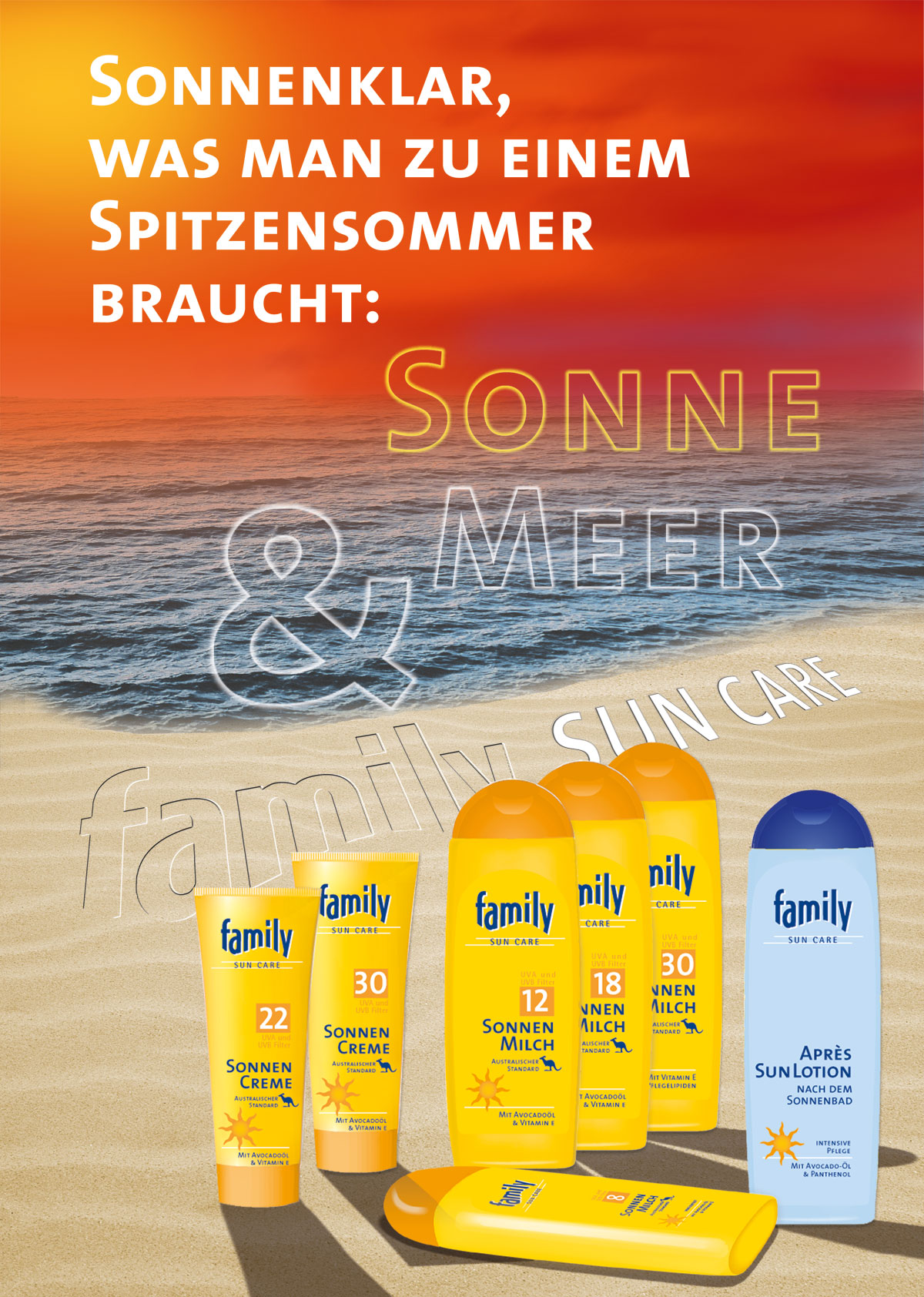 Plakat family Sonne